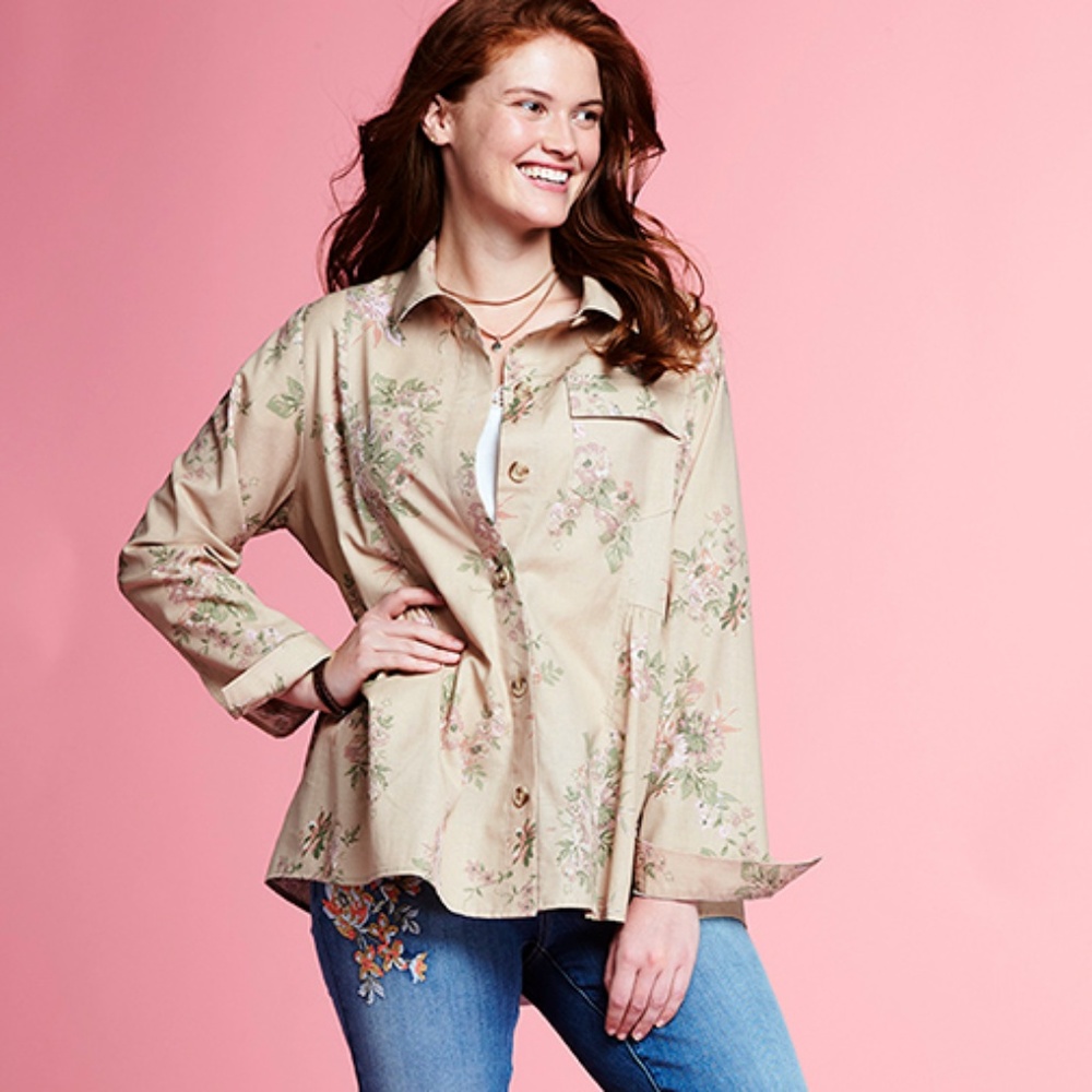 NEW Floral Babydoll jacket NEVER WORN